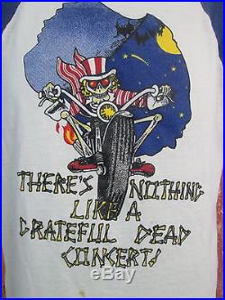 Grateful Dead 1980's Vintage Jersey T-Shirt Large 50/50 Concert World Tour