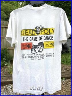 Grateful Dead 1980s Vintage T Shirt DEADOPOLY FOTL M Jerry Garcia Band Tee RARE