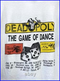 Grateful Dead 1980s Vintage T Shirt DEADOPOLY FOTL M Jerry Garcia Band Tee RARE