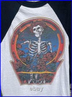 Grateful Dead 1980s Vintage T Shirt Raglan Single Stitch tour Jerry Garcia
