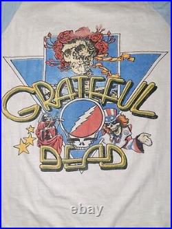Grateful Dead 1985 T Shirt Spring Tour Shirt Rare HTF Raglan Bertha