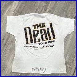 Grateful Dead 1986 Tour T-Shirt XL Love Is Real Not Fade Away Skull Roses