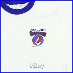 Grateful Dead 1986 Vintage Original Local Crew Concert T-Shirt Size Large