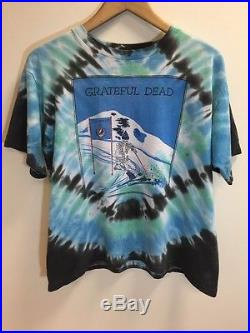 Grateful Dead 1988 Spring Tour Calgary Skeleton Ski Vintage Shirt Large