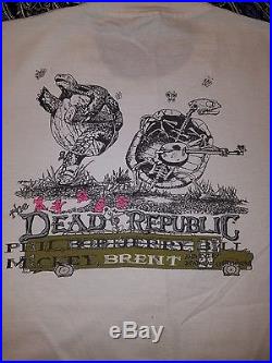 Grateful Dead 1990 Dead Republic Phil Jerry Shirt XL Vintage