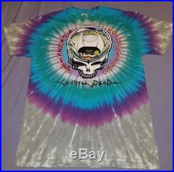 Grateful Dead 1990 Shoreline Amphitheatre Tour Tie-Dye Shirt NOS Vintage L