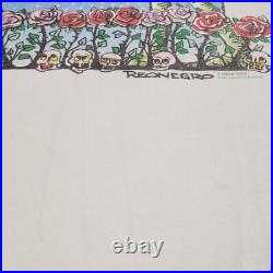 Grateful Dead 1992 Spring Tour Tee Brockum Tag Skeleton Flowers XL