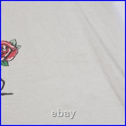 Grateful Dead 1992 Spring Tour Tee Brockum Tag Skeleton Flowers XL