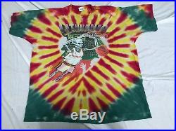 Grateful Dead 1992 Tie Dye Lithuania Basketball Tee Shirt Men's XL Vintage VTG