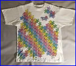 Grateful Dead 1993 Overall Print Dancing Bears Vintage T-Shirt Size XL X-Large