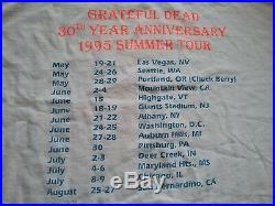 Grateful Dead 1995 Summer Tour Shirt Jerrys Last Show XL Vg Rare Clean Vtg Htf
