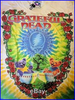 Grateful Dead 1997 Scarlet Fire SYF Bears Dragon tie dye SHiRT XL Liquid Blue