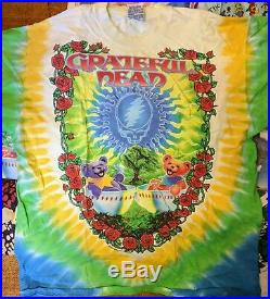 Grateful Dead 1997 Scarlet Fire SYF Bears Dragon tie dye SHiRT XL Liquid Blue