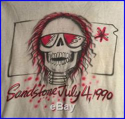 Grateful Dead 7/4/90 T Shirt Jerry Garcia 4th of July SANDSTONE Kansas City 1990
