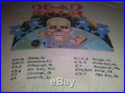 Grateful Dead 89 Spring Tour Vintage Authentic Concert T Shirt SIZE XL USED READ