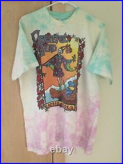 Grateful Dead APRIL FOOLS 1993 GDM Nassau Coliseum Vintage Shirt Liquid Blue XL