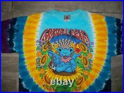 Grateful Dead Bear Inspiration Tie Dye Tshirt Tee Shirt Size XL Liquid Blue 2006