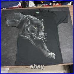 Grateful Dead Black Panther Shirt USA 90s Black All Over Print Wildlife Tee GDM