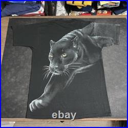 Grateful Dead Black Panther Shirt USA 90s Black All Over Print Wildlife Tee GDM