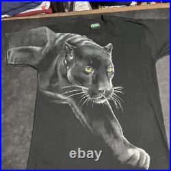 Grateful Dead Black Panther Shirt USA 90s Black All Over Print Wildlife Tee GDM