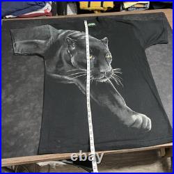 Grateful Dead Black Panther Shirt USA 90s Black All Over Print Wildlife Tee GDM