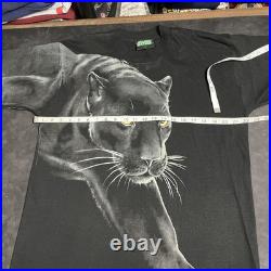 Grateful Dead Black Panther Shirt USA 90s Black All Over Print Wildlife Tee GDM