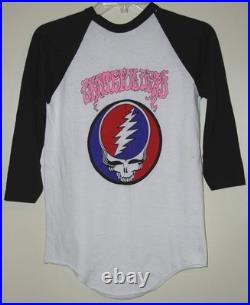 Grateful Dead Bob Dylan Concert Raglan Jersey Shirt Vintage 1987 Anaheim Stadium