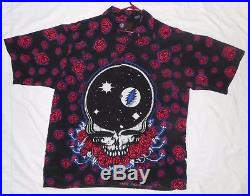 Grateful Dead Button Up DRAGONFLY 2XL / XXL Shirt Steal SPACE YOUR FACE & ROSES