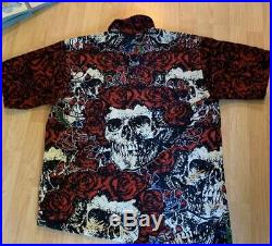 Grateful Dead By dragonfly Bertha Skull And Roses Nwot Button Up Shirt
