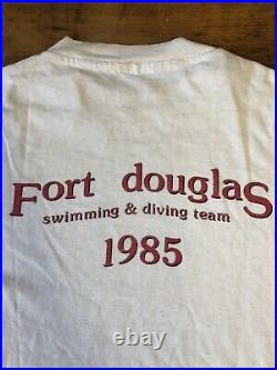 Grateful Dead Club Dead Shirt Vintage 1985 Fort Douglas Swimming And Diving Team