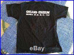 Grateful Dead Crew Owned Concert T-Shirt New Year's 1987 Oakland XL