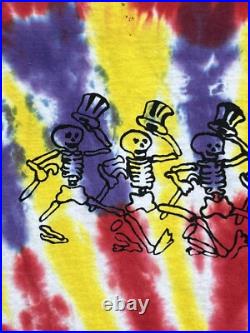 Grateful Dead Dancing Skeletons T-Shirt Men's XL Double Sided Vintage 80s