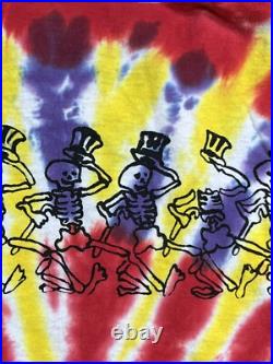 Grateful Dead Dancing Skeletons T-Shirt Men's XL Double Sided Vintage 80s