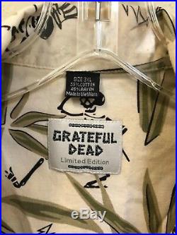 Grateful Dead David Carey Limited Edition Dancing Skeleton Button Down Shirt 3XL