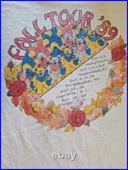 Grateful Dead Fall Tour 89 Themed Shirt Heavy Use (Uncleaned) To Preserve Cond