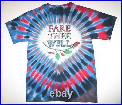 Grateful Dead Fare Thee Well Tie Dye T-Shirt Size L 1995 GDP, Inc