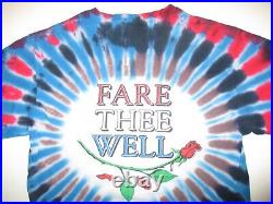 Grateful Dead Fare Thee Well Tie Dye T-Shirt Size L 1995 GDP, Inc