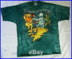 Grateful Dead Follow The Golden Road Wizard of Oz T-Shirt 1994 Fall Tour Vintage