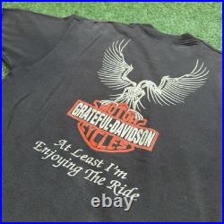 Grateful Dead Harley-Davidson T-Shirt Vintage Large 90s Single Stitch