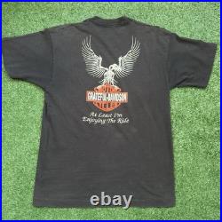 Grateful Dead Harley-Davidson T-Shirt Vintage Large 90s Single Stitch