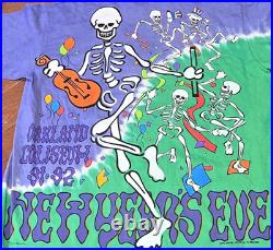 Grateful Dead Last NYE'91 Original Vintage XL Liquid Blue, not worn or washed