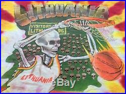 Grateful Dead Lithuania 1992 Shirt Tie Dye Basketball Barcelona Olympics 90s NBA