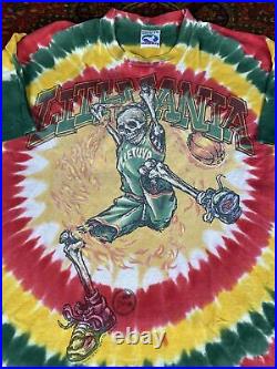 Grateful Dead Lithuania 1996 Vintage Basketball T-Shirt Liquid Blue 2XL 90s