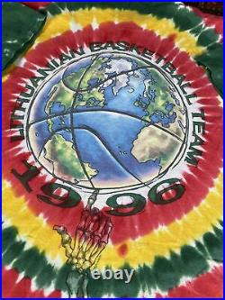 Grateful Dead Lithuania 1996 Vintage Basketball T-Shirt Liquid Blue 2XL 90s