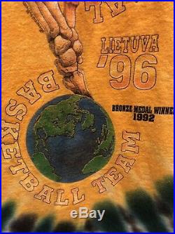 Grateful Dead Lithuania Olympic Basketball Team Vintage tie-dye t-shirt XL