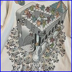 Grateful Dead MC Escher Dancing Bears 1993 Vintage Liquid Blue Shirt XL