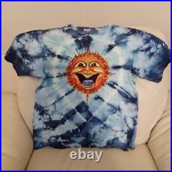 Grateful Dead Psychedelic Sun Face Tie Dye Shirt Original'87 Summer Concert