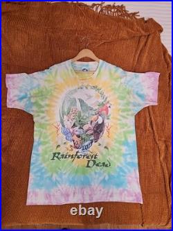 Grateful Dead Rainforest Liquid Blue White Tag Vintage T Shirt EUC Single Stitch