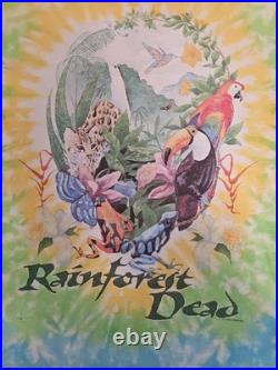 Grateful Dead Rainforest Liquid Blue White Tag Vintage T Shirt EUC Single Stitch