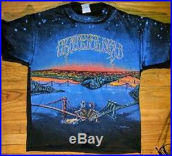 Grateful Dead San Francisco Washington Bridge original T Shirt GDM Brockum 1990